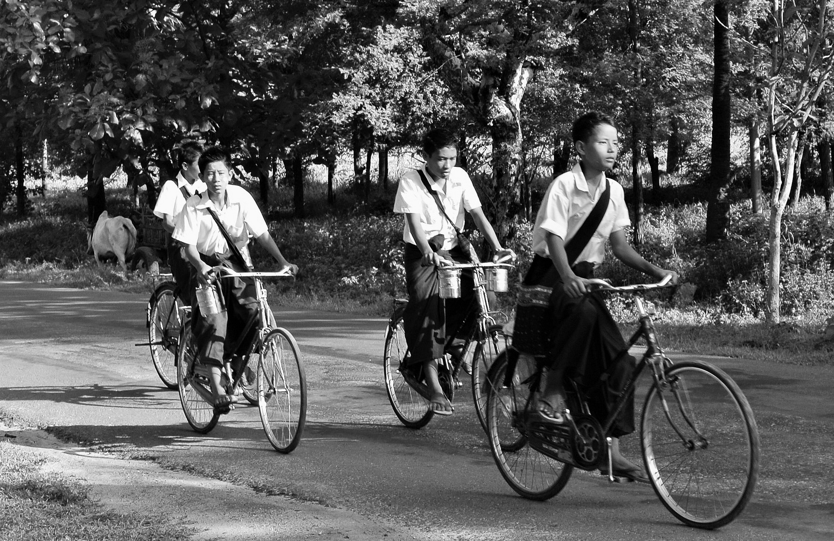 Auf dem Weg zur Schule