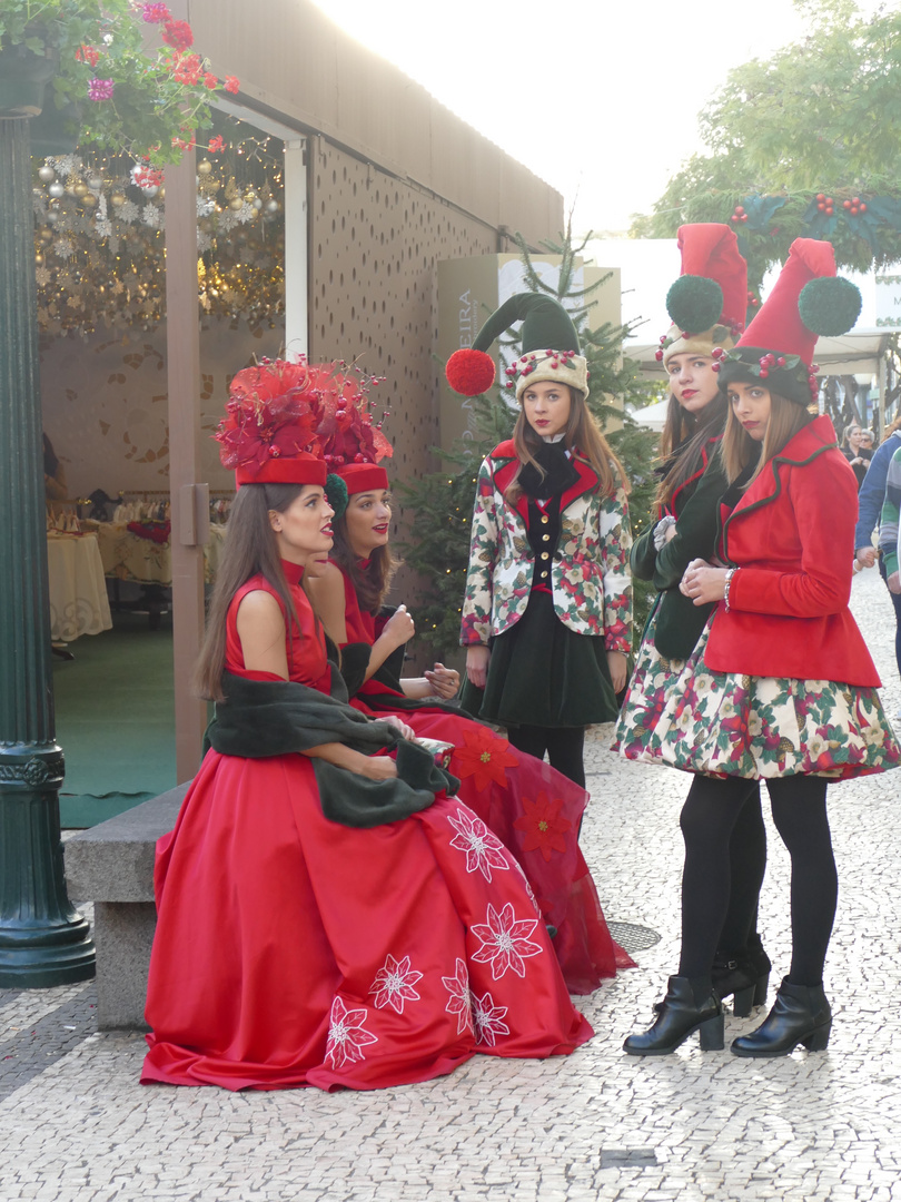 Auf dem Weihnachtsmarkt in Funchal, Madeira