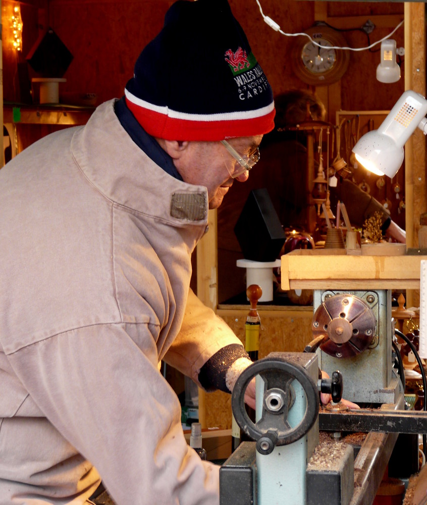 Auf dem Weihnachtsmarkt in Volkach