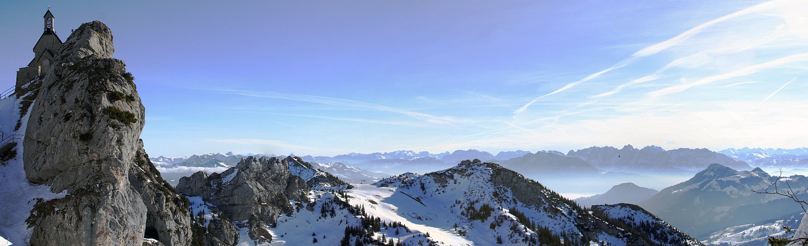 Auf dem Wendelstein dürfte jetzt noch mehr Schnee liegen als hier ...