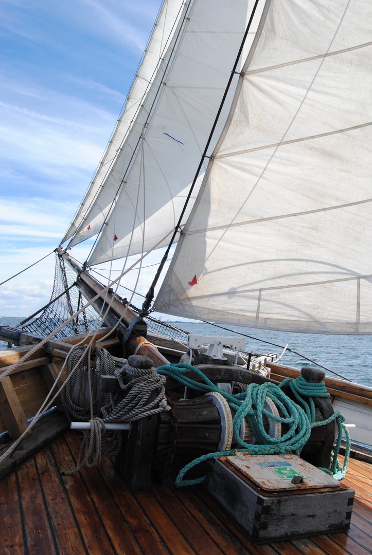 Auf dem Zwei-Mast-Schoner Tre Hjärtan