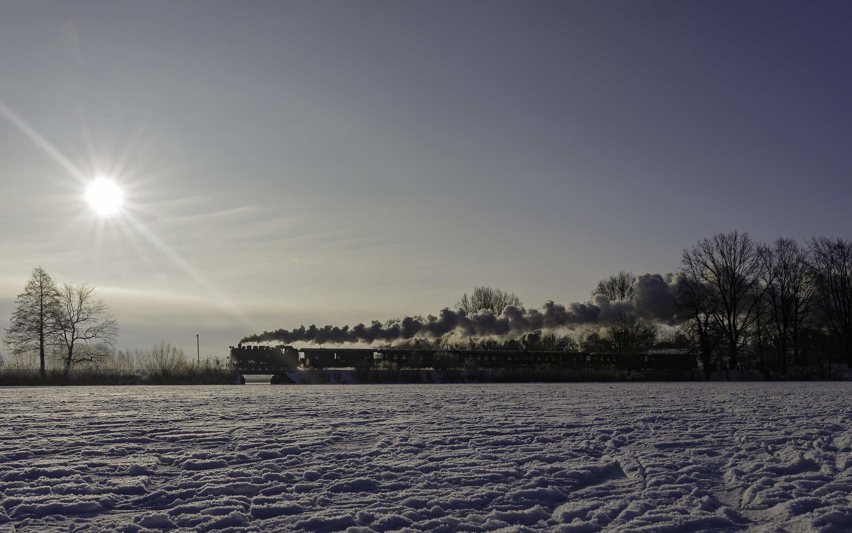 Auf den Dippelsdorfer Teichen am Morgen