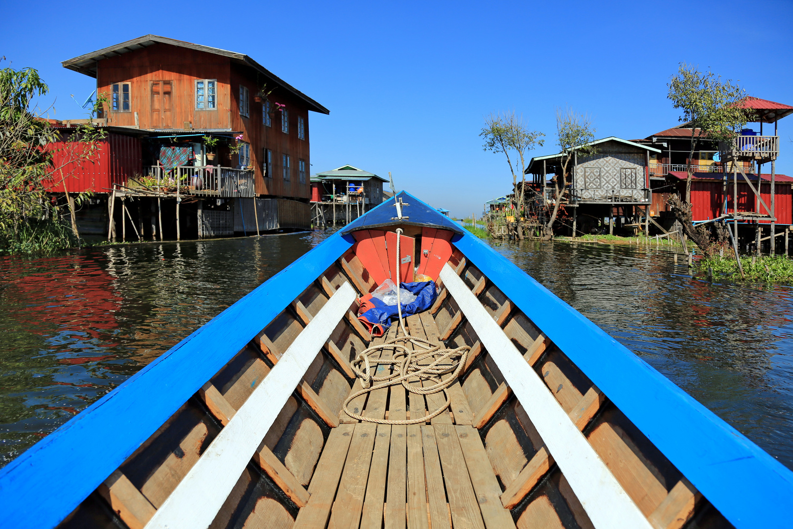 Auf den Kanälen des Inle-Sees