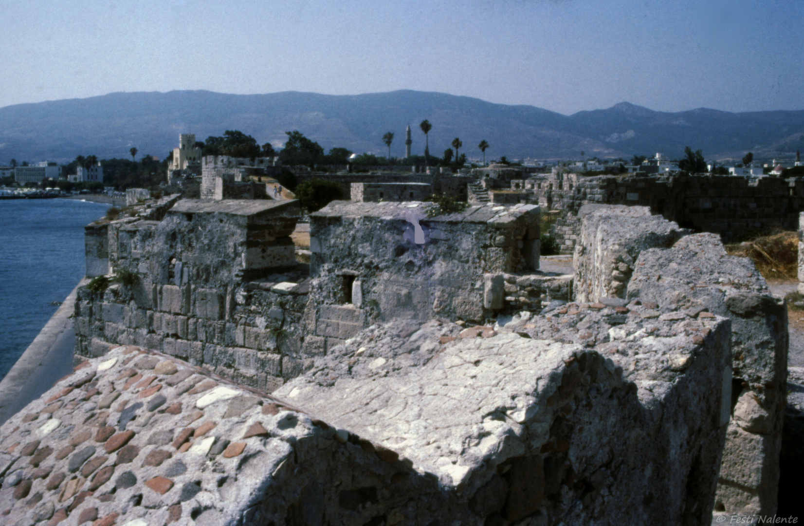 Auf den Mauern der Burg Naratzia in Kos