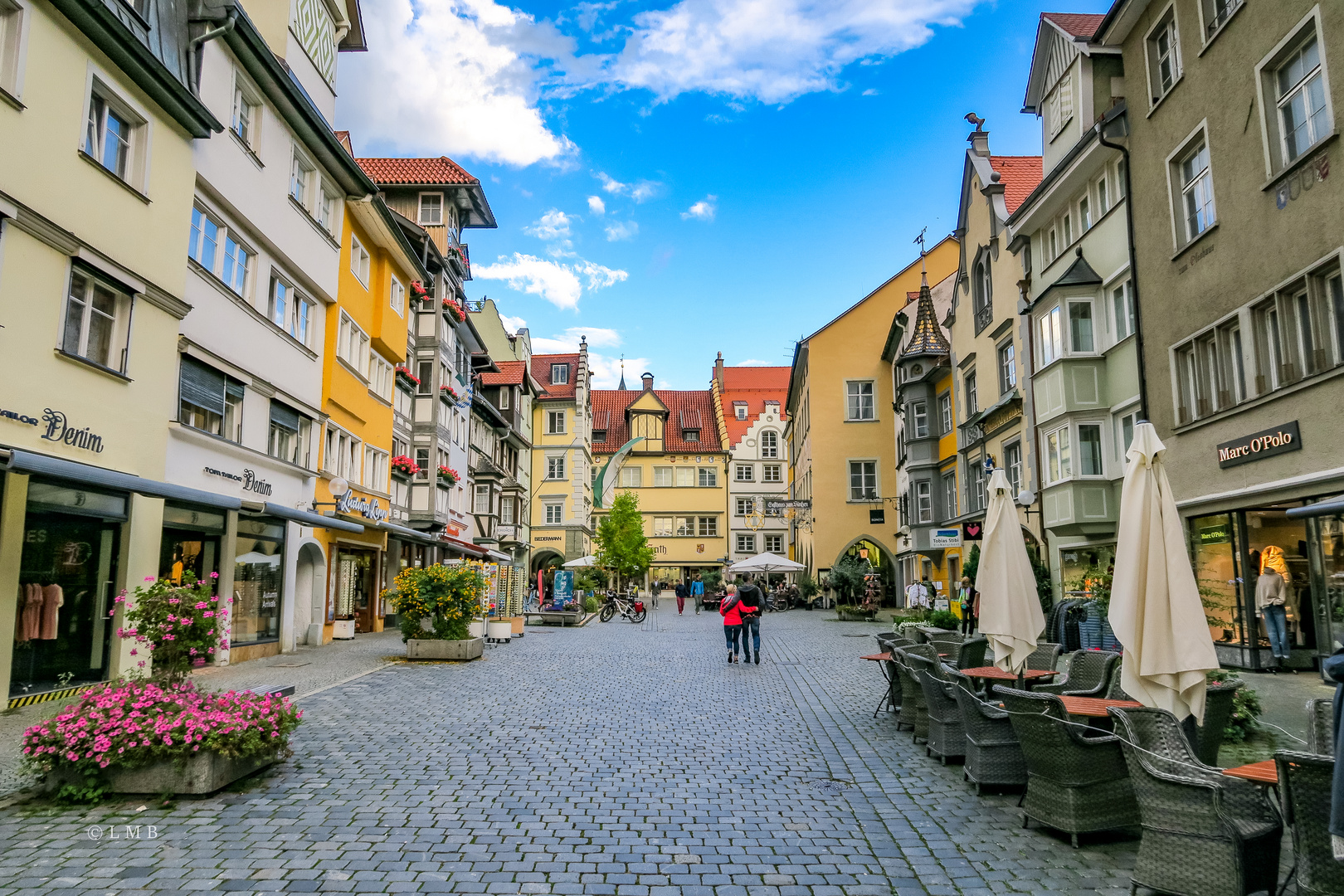 Auf den Pflastersteinen Lindaus