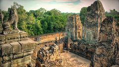 auf den Tempeln von Angkor