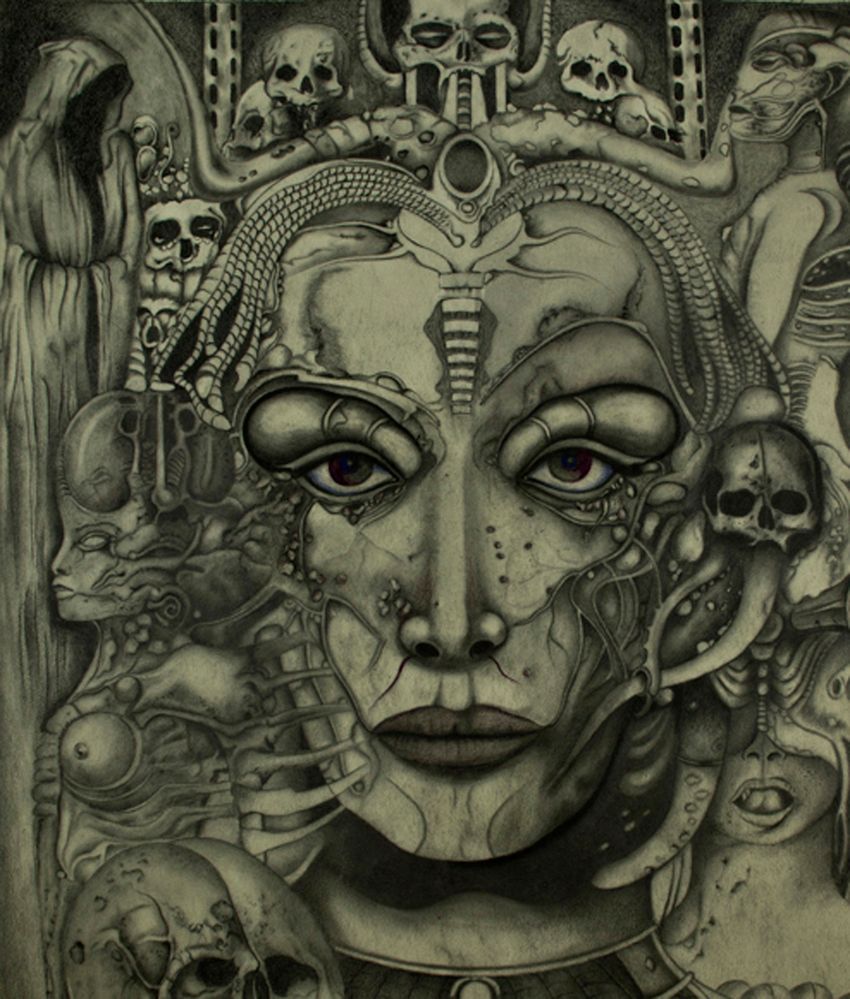 Auf den Wegen von H.R. Giger Foto & Bild abstraktes