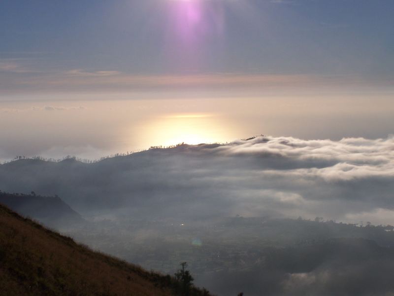 Auf den Wolken gehen