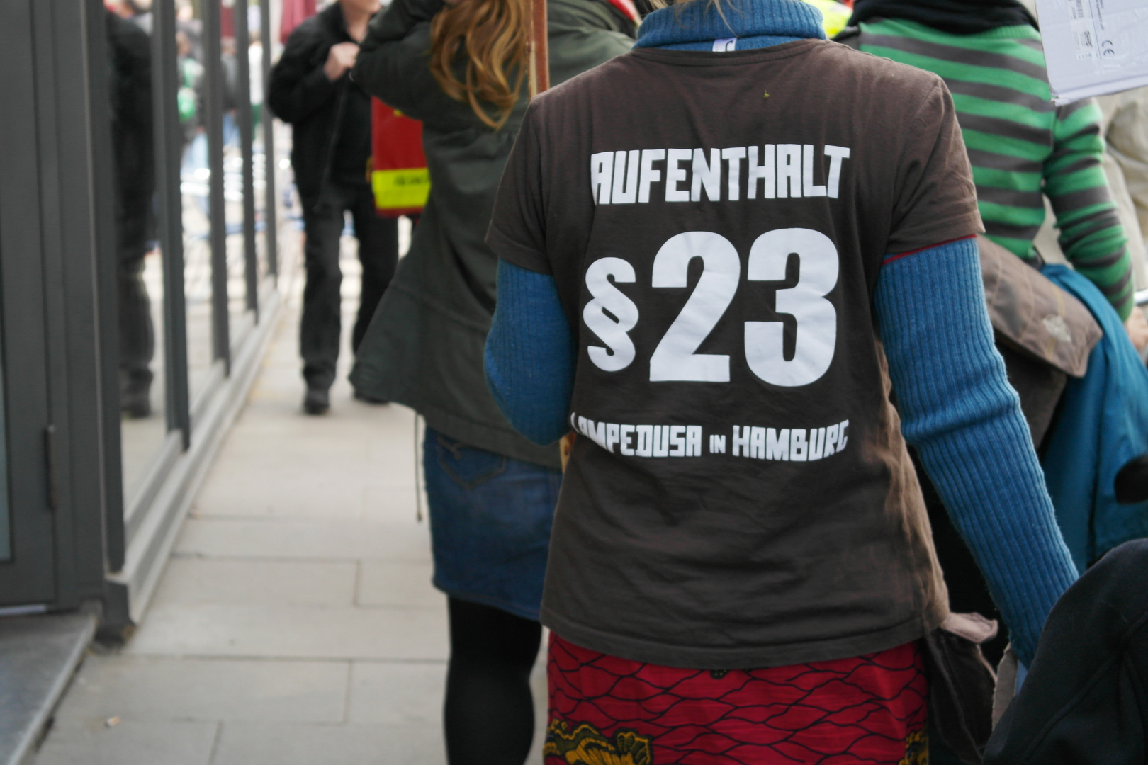 Auf der 1. Mai-Demonstration 2014, Hamburg