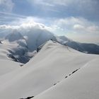 Auf der 3899m hohen Gobba de Rollin