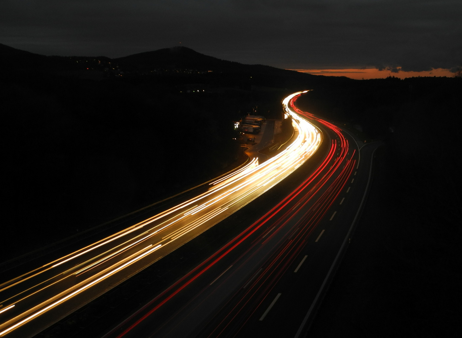 Auf der A3 im Siebengebirge