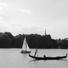 Auf der Alster "rumgondeln"