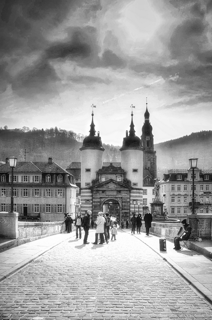 Auf der "Alten Brücke" Heidelberg