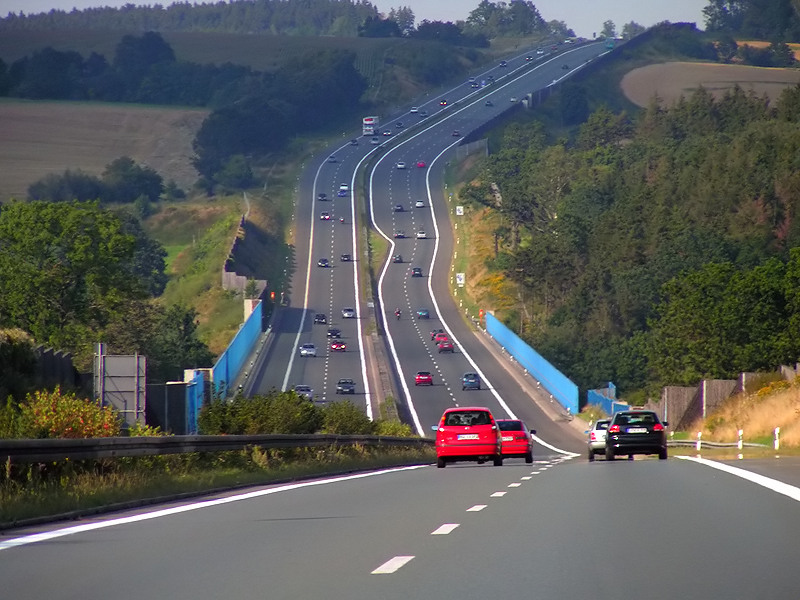 Auf der Autobahn ...