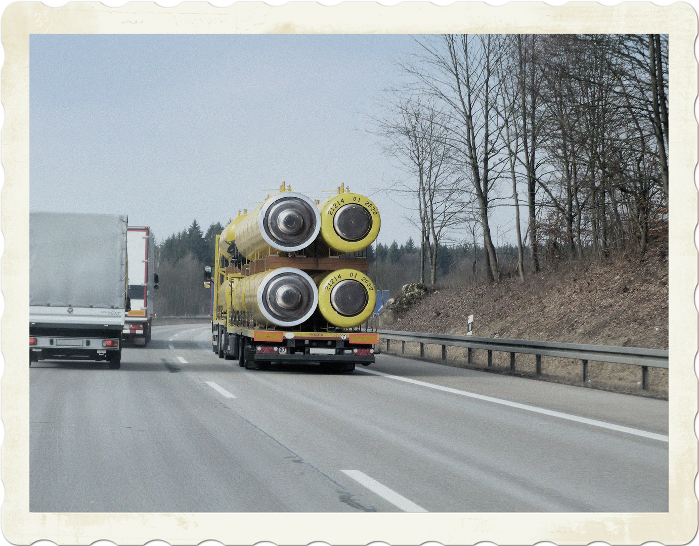 Auf der Autobahn gesichtet.