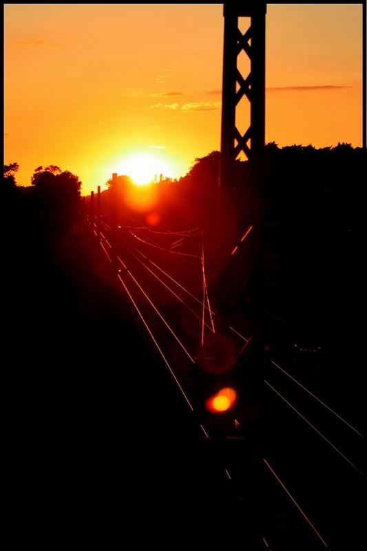 auf der Bahnbrücke bei Ludwigslust