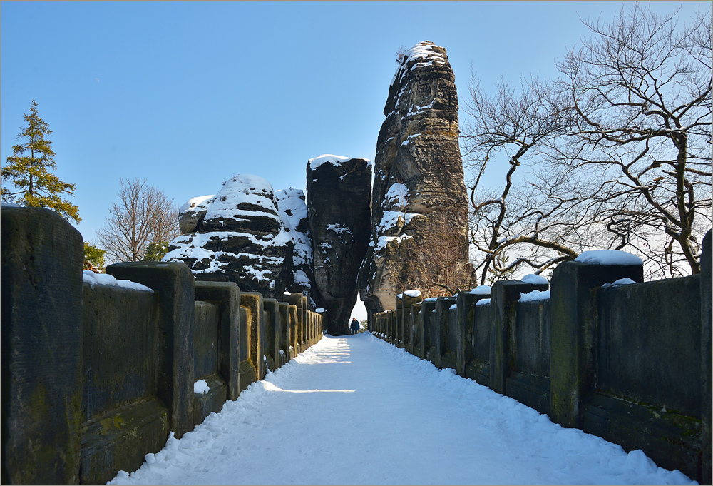 Auf der Basteibrücke…,