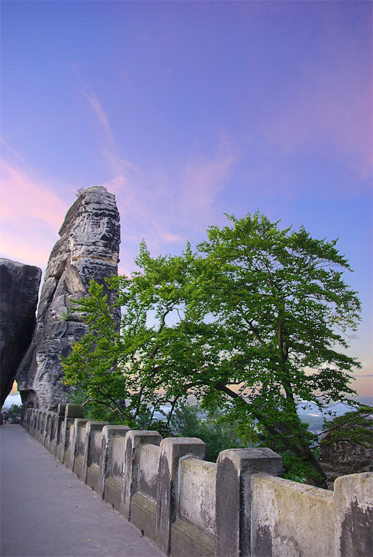 Auf der Basteibrücke früh halb sechs...