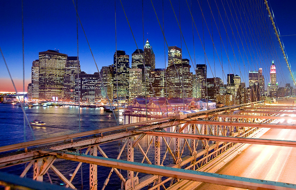 Auf der Brooklyn Bridge