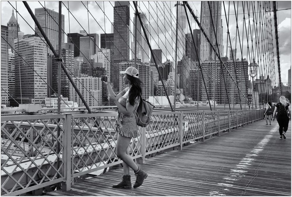 Auf der Brooklyn Bridge