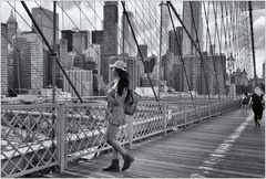 Auf der Brooklyn Bridge