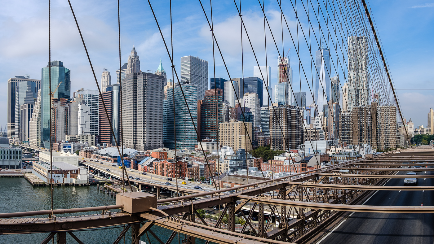 Auf der Brooklyn Bridge