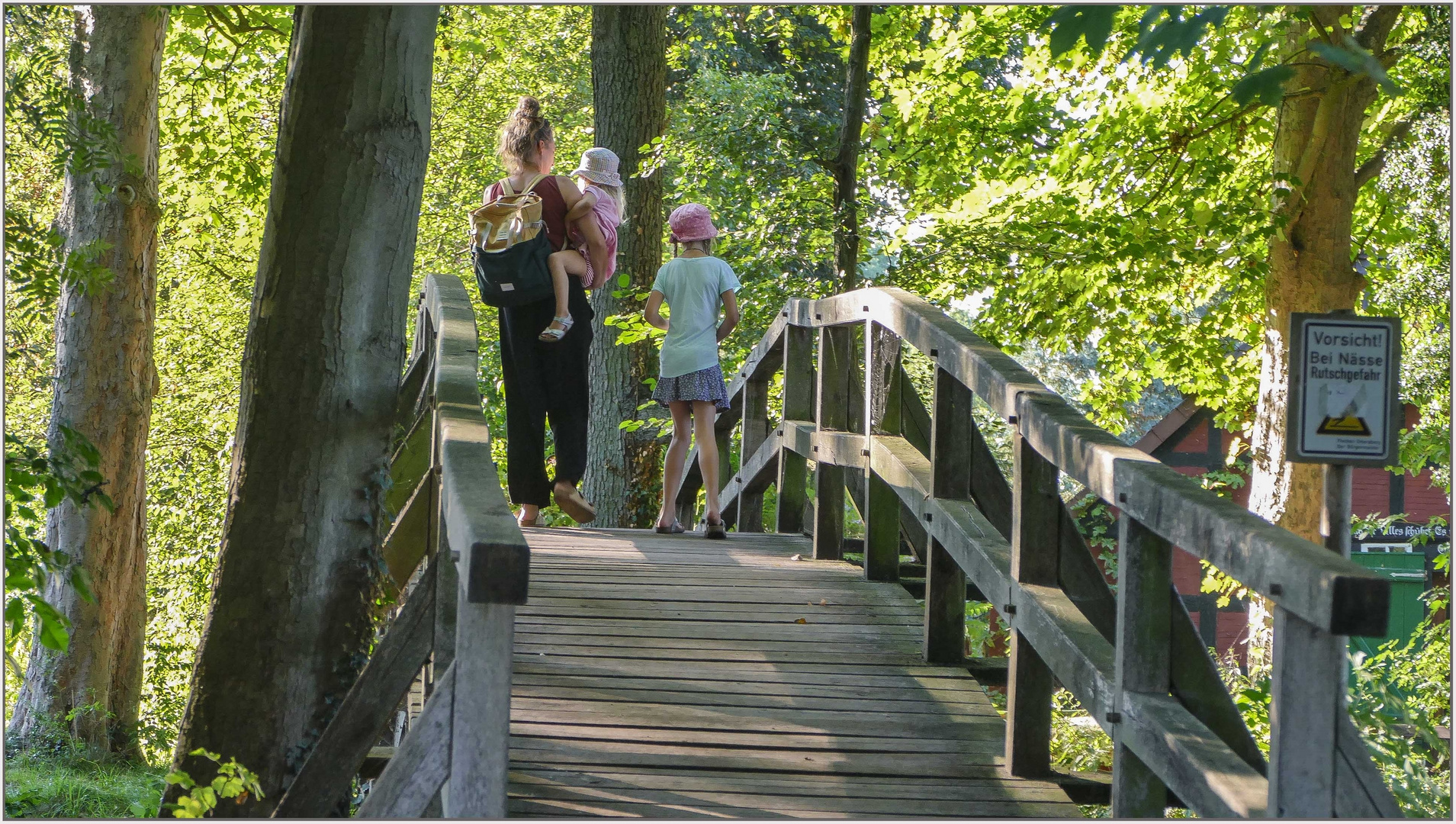 Auf der Brücke über die Wümme