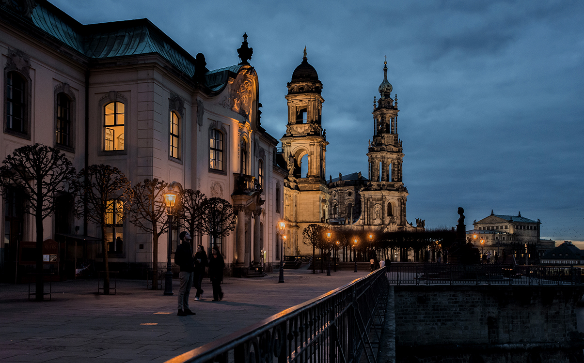 Auf der Brühl'schen Terrasse in Dresden