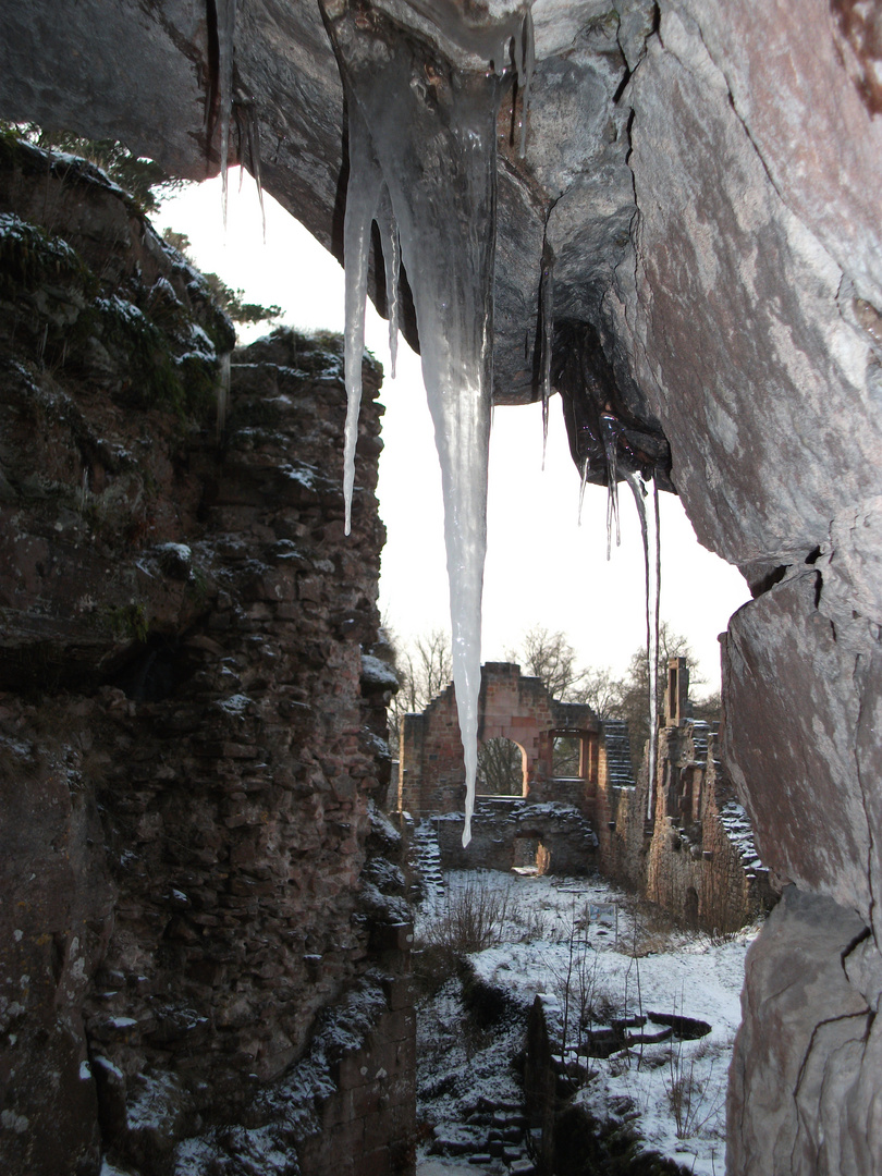 Auf der Burgruine Neuscharfeneck