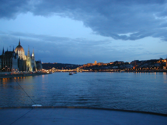 auf der Donau am Abend....