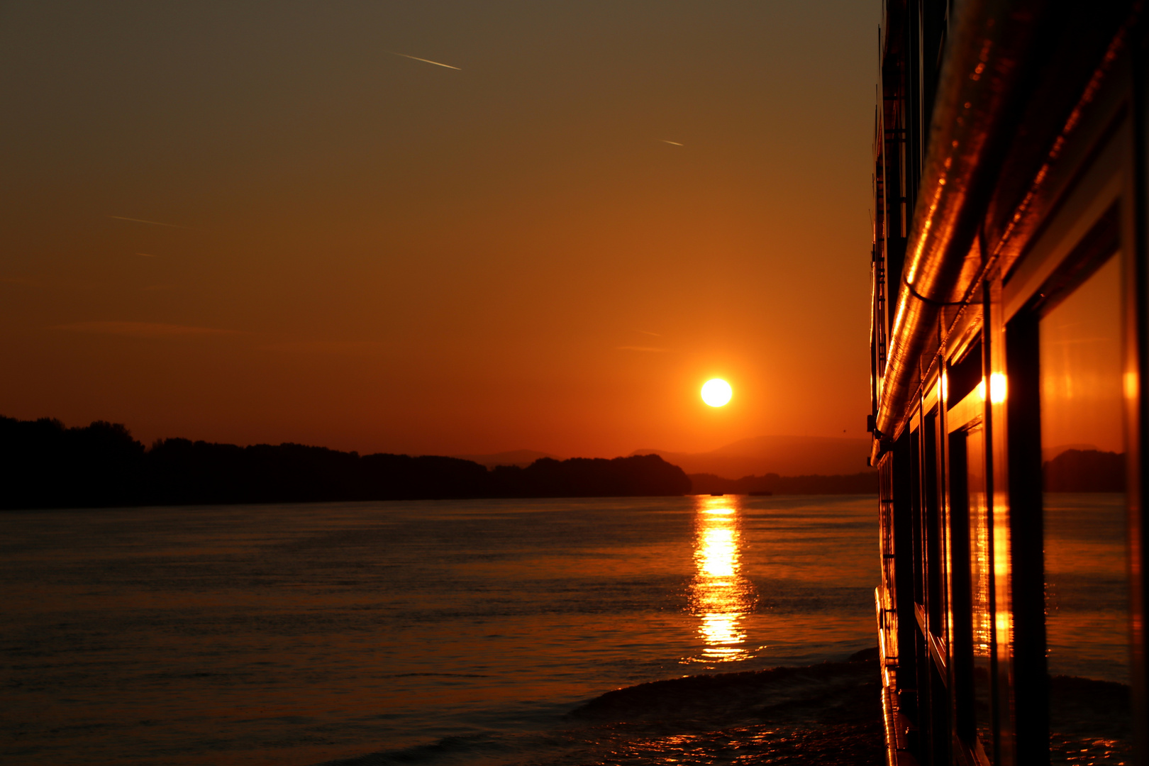 auf der Donau in der Früh