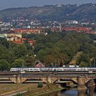 Auf der Dresdner Eisenbahnbrücke, neben der Marienbrücke gelegen...