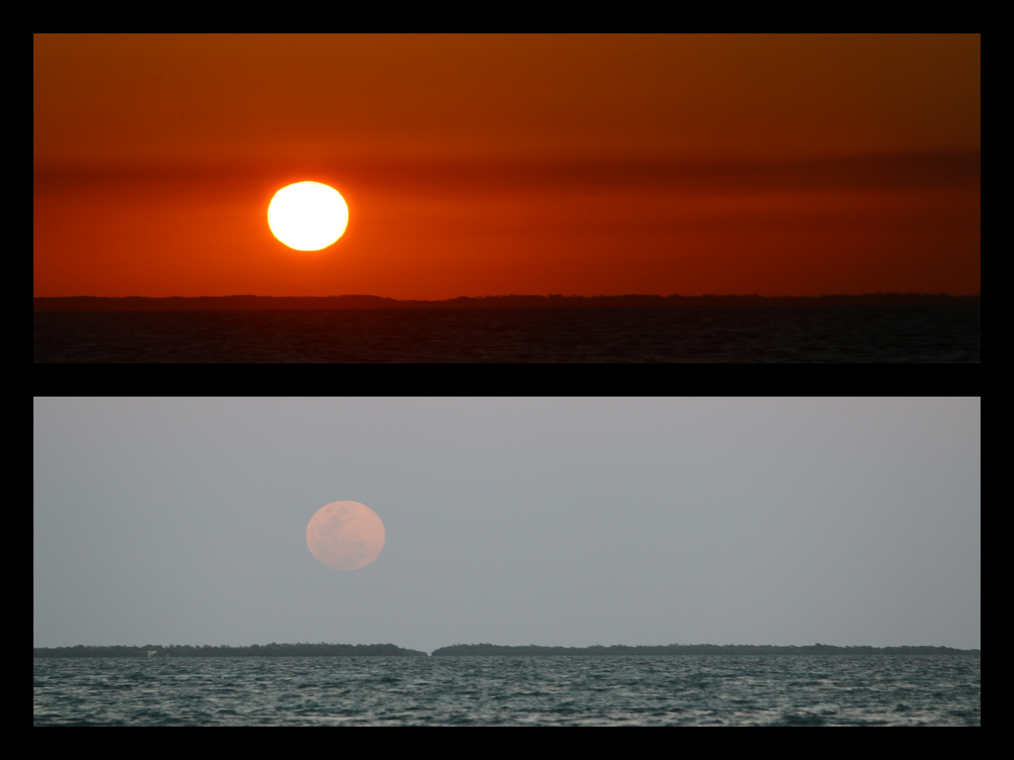 Auf Der Einen Seite Geht Die Sonne Unter Foto Bild World
