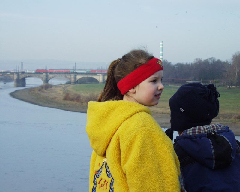 Auf der Elbbrücke