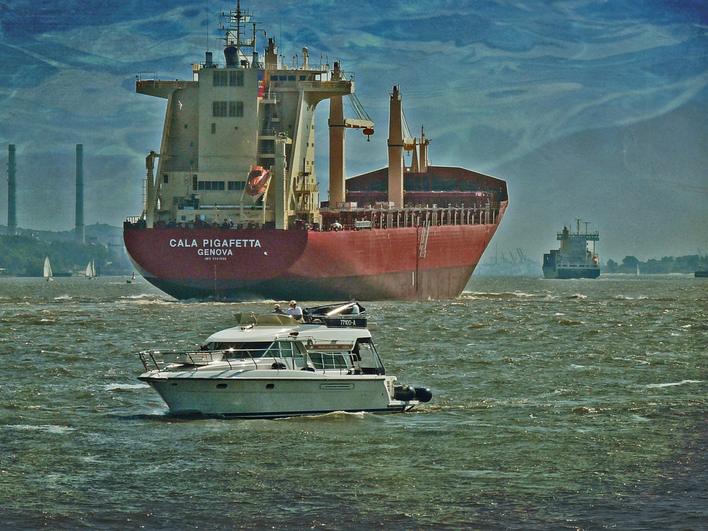 auf der Elbe kurz vor HH