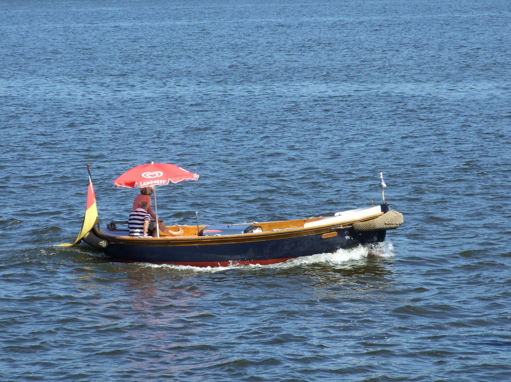 ..... auf der Elbe vor Finkenwerder .... was kommt denn da von achtern ?