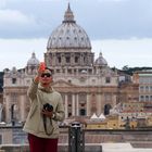 Auf der Engelsburg - Selfie mit dem Petersdom