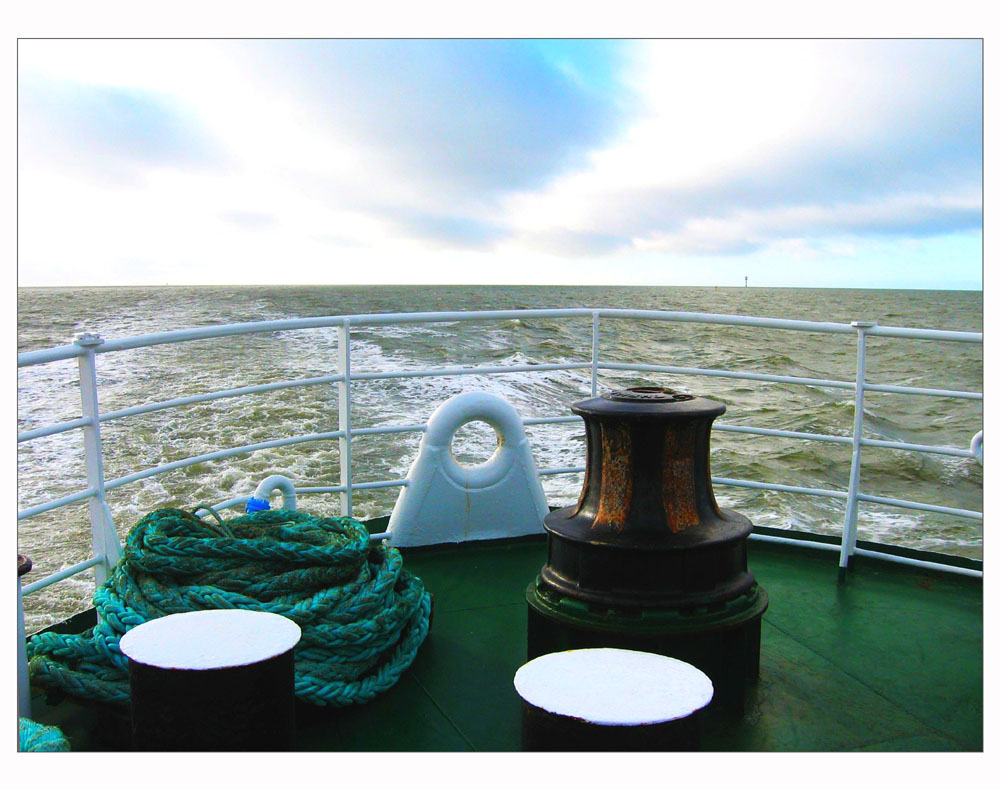 auf der Fähre von Helgoland nach Cuxhaven