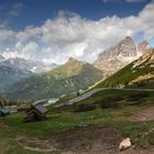 Auf der Fahrt ins Grödner Tal in den Dolomiten