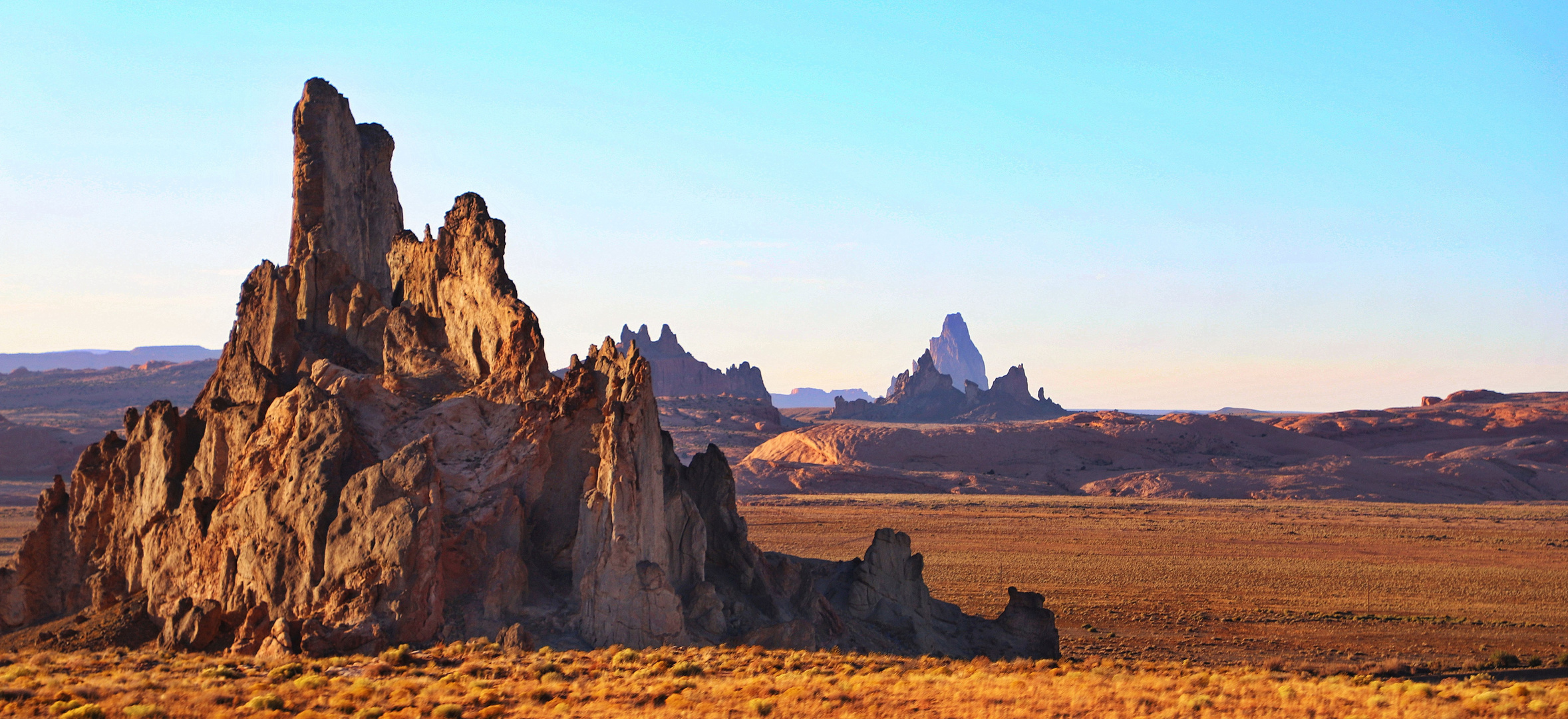 Auf der Fahrt von Kayenta zum Monument Valley...