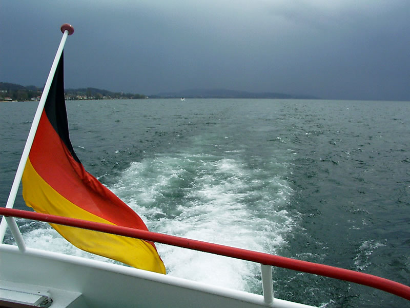 Auf der Fahrt zur Insel Mainau im Bodensee