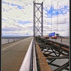 auf der Forth Road Bridge - 2,4km lang