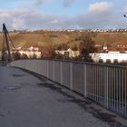 auf der Fußgängerbrücke bei Mettingen