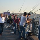 Auf der Galatabbrücke am Abend