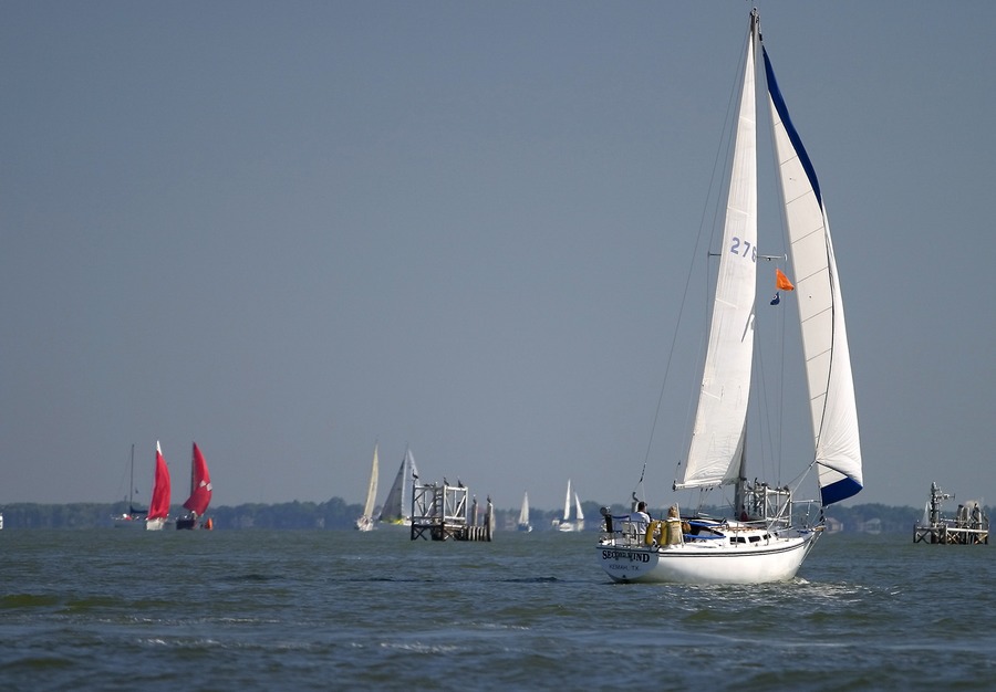 Auf der Galveston Bay im November