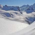 Auf der Gobba de Roulin  über dem Feegletscher in 3900m...