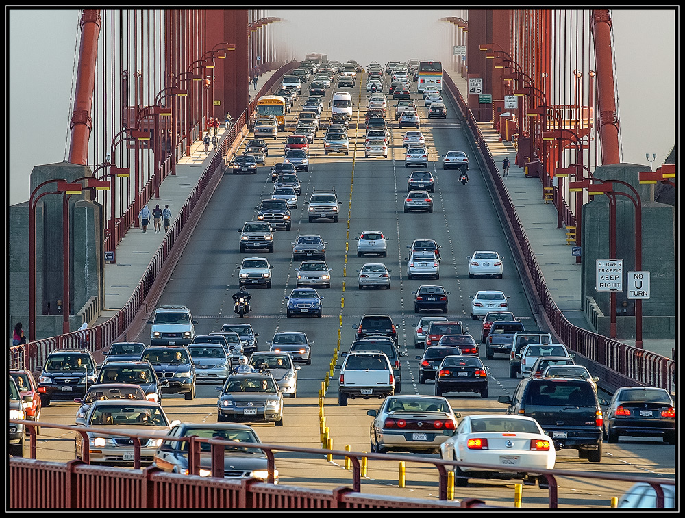 Auf der Golden Gate Bridge