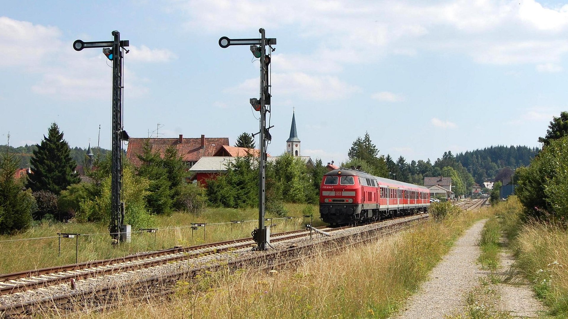 Auf der Hinteren Höllentalbahn in Löffingen 11.8.2012