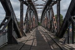 auf der Hubbrücke in Magdeburg