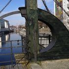 Auf der Jungfernbrücke in Berlin